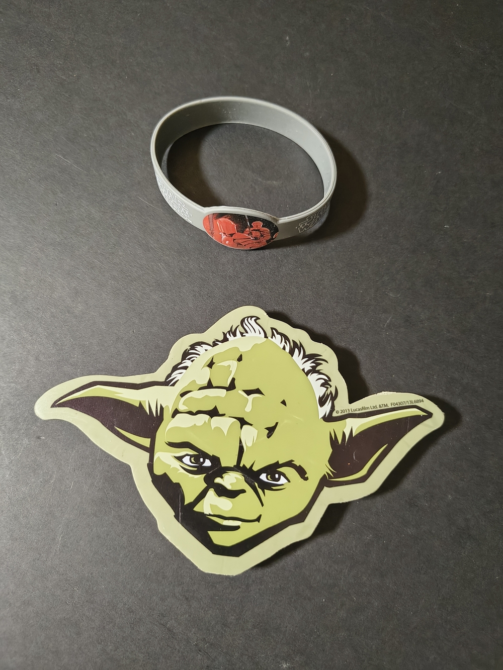 Lucasfilm Star Wars Baby Yoda Bracelet and 5" Wide Baby Yoga Paper Weight Decor